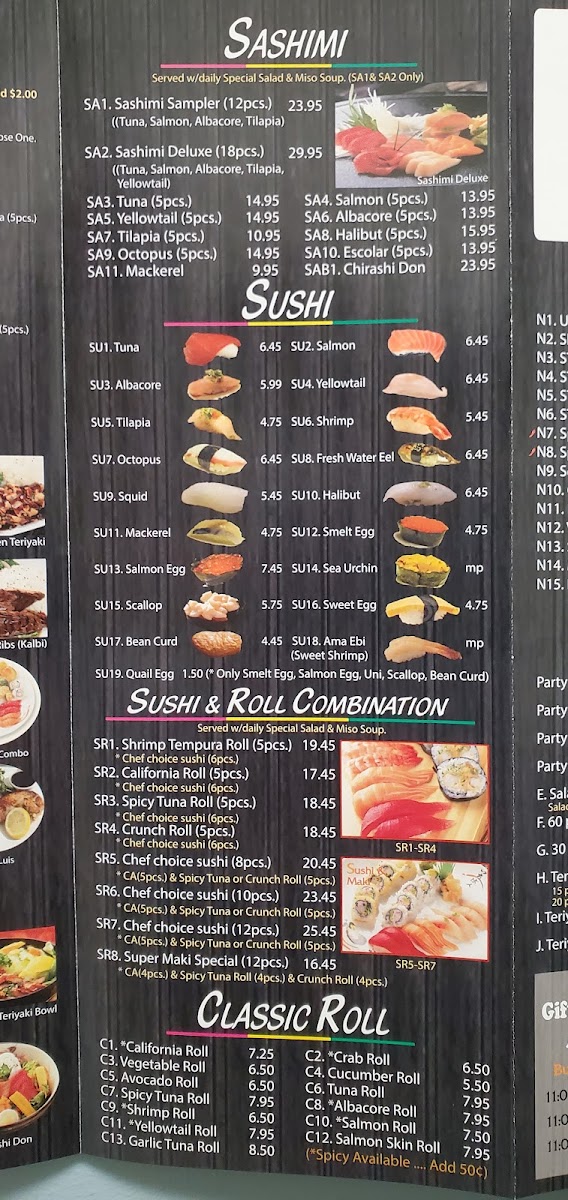 Samurai Sushi & Teriyaki Menu - Image 6